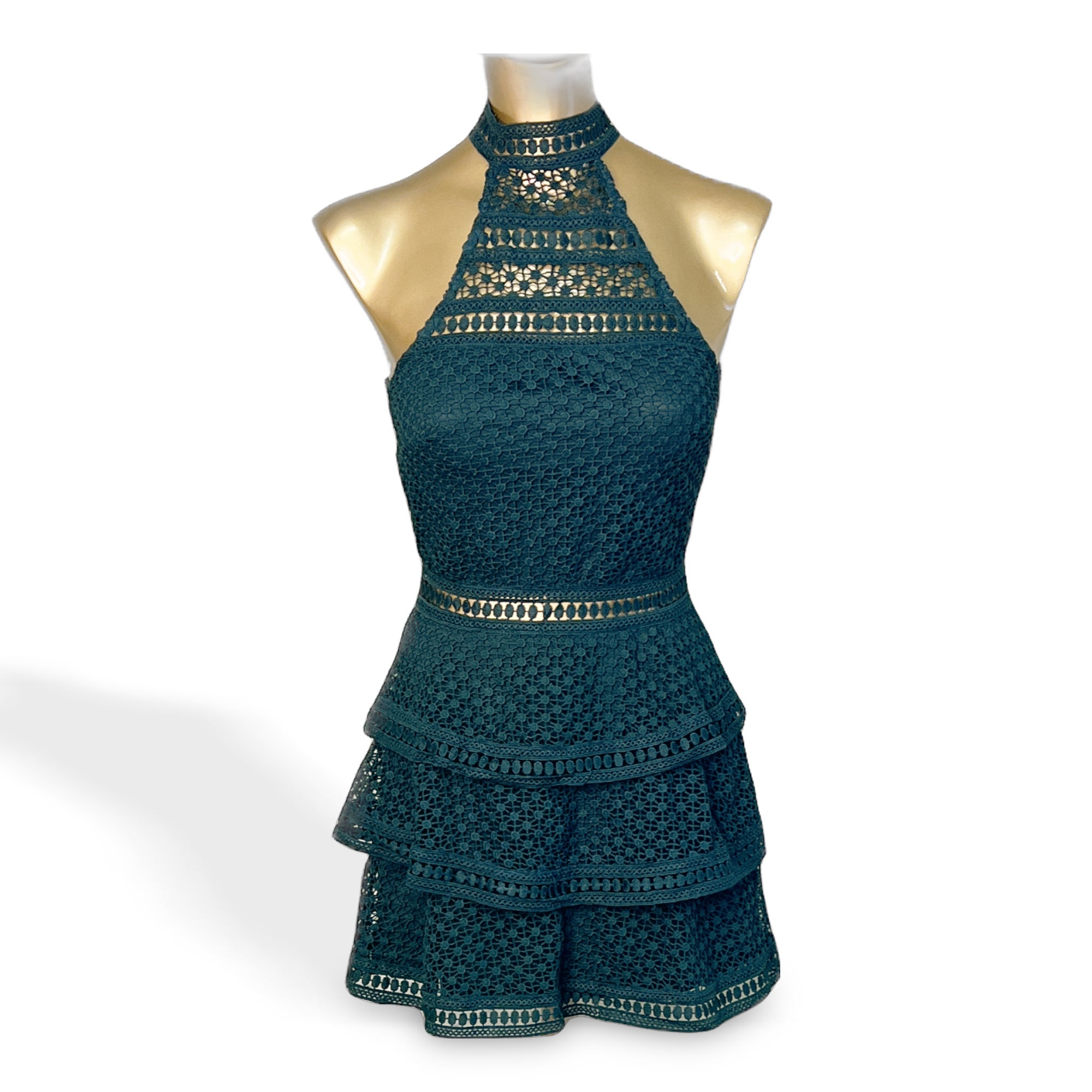 Emerald green high neck dress A Touch of Clarity